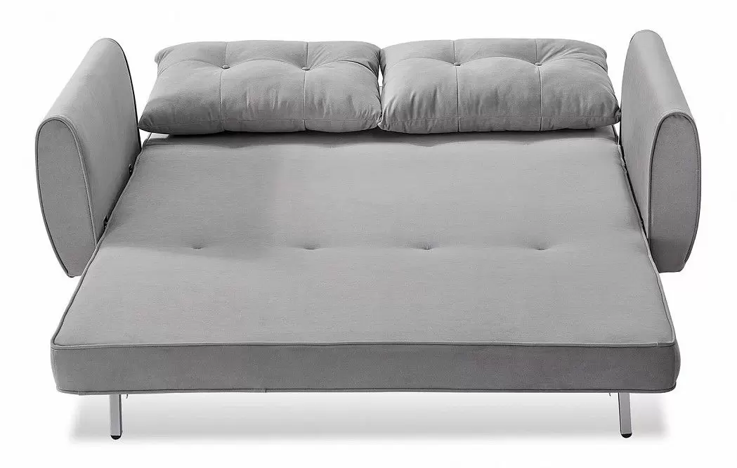 Диван-кровать Beatrix, серый велюр - фото 4