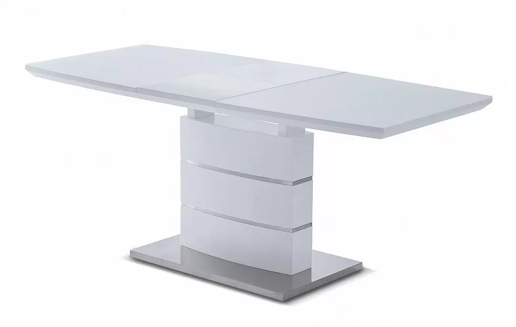 Стол раскладной Verona Glass (140), белый матовый