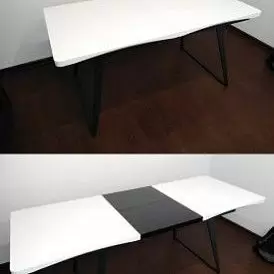 Стол раскладной Vermont, черный/белый