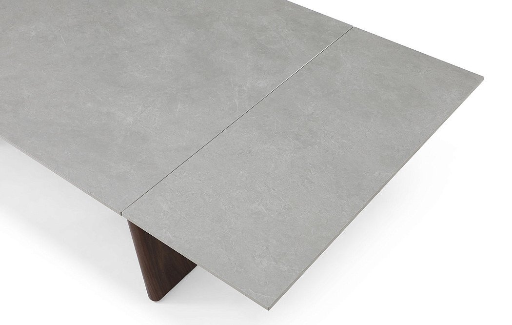 Стол раскладной Bremen 160-240, серая керамика/орех - фото 7