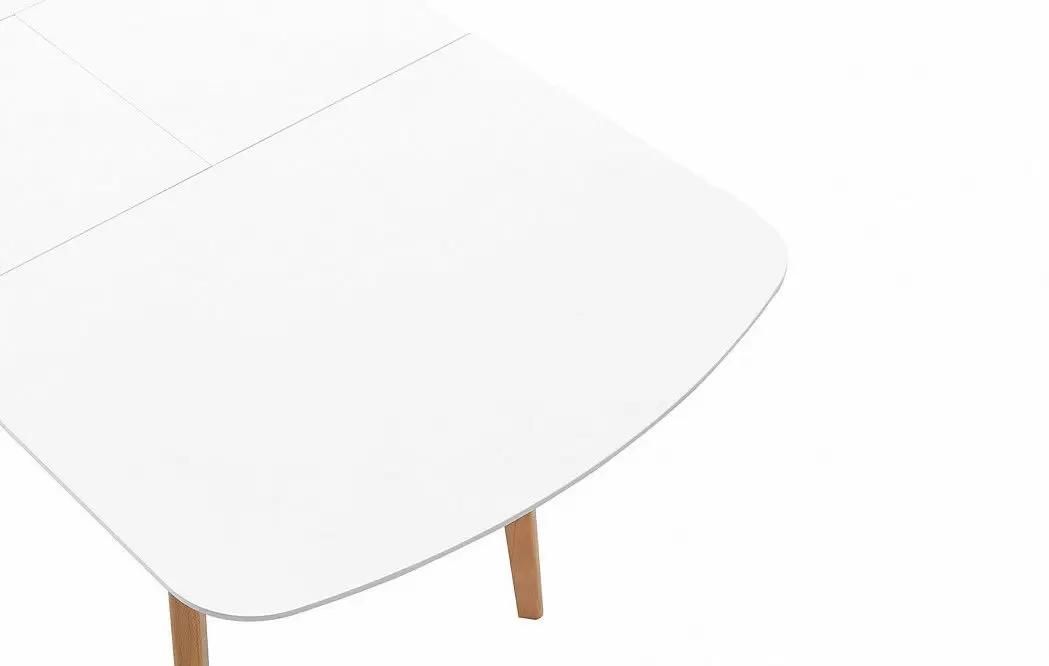 Стол раскладной Ellis 120-160, белый/бук - фото 9