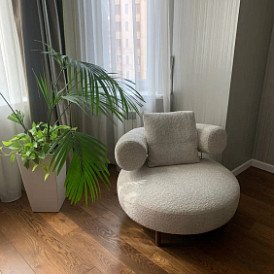 Кресло Olimpia, кремовый/орех