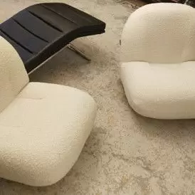 Кресло Cloud, слоновая кость/золото