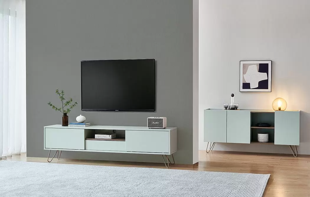 Буфет Tilda, светло-серый/орех - фото 3