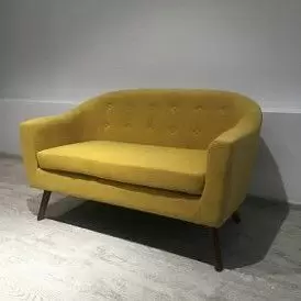 Диван Florence 2-х местный, темно-серый/цветные пуговицы