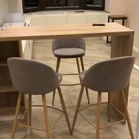 Стул барный Shelly Bar, серый/черный