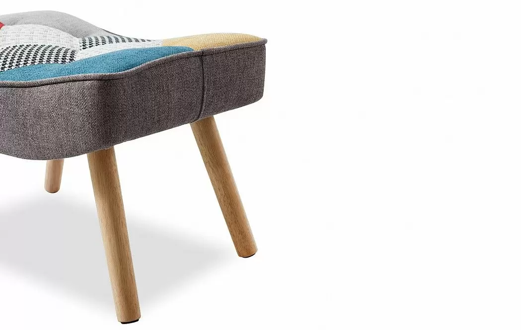 Кресло и оттоманка Hygge, пэчворк/натуральный - фото 12