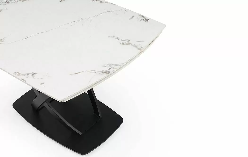 Стол раскладной Lorenzo 120-180, белая керамика - фото 12