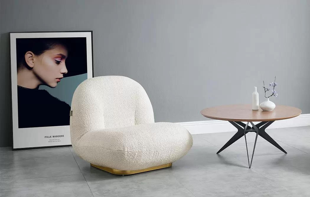 Кресло Cloud, слоновая кость/золото - фото 10