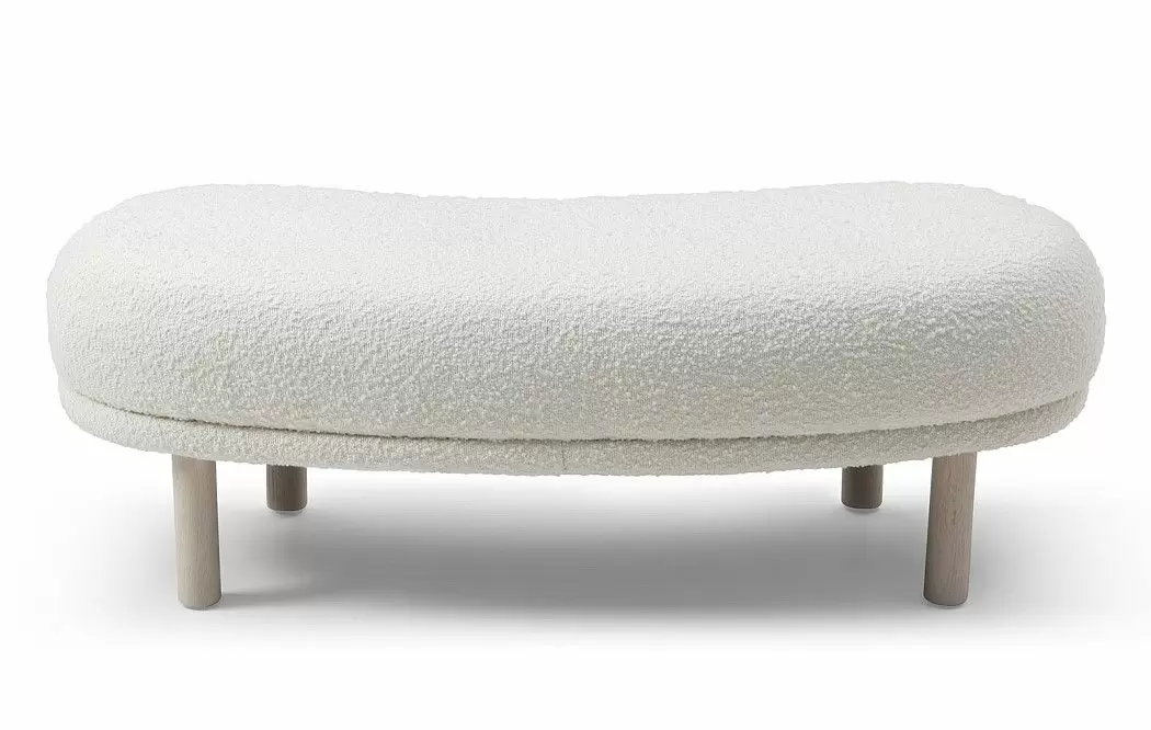 Банкетка Serafina, белый тедди - фото 4