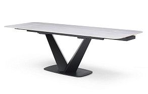 Стол раскладной Virginia 180-260, серая керамика/черный Стол раскладной Virginia 180-260, серая керамика/черный