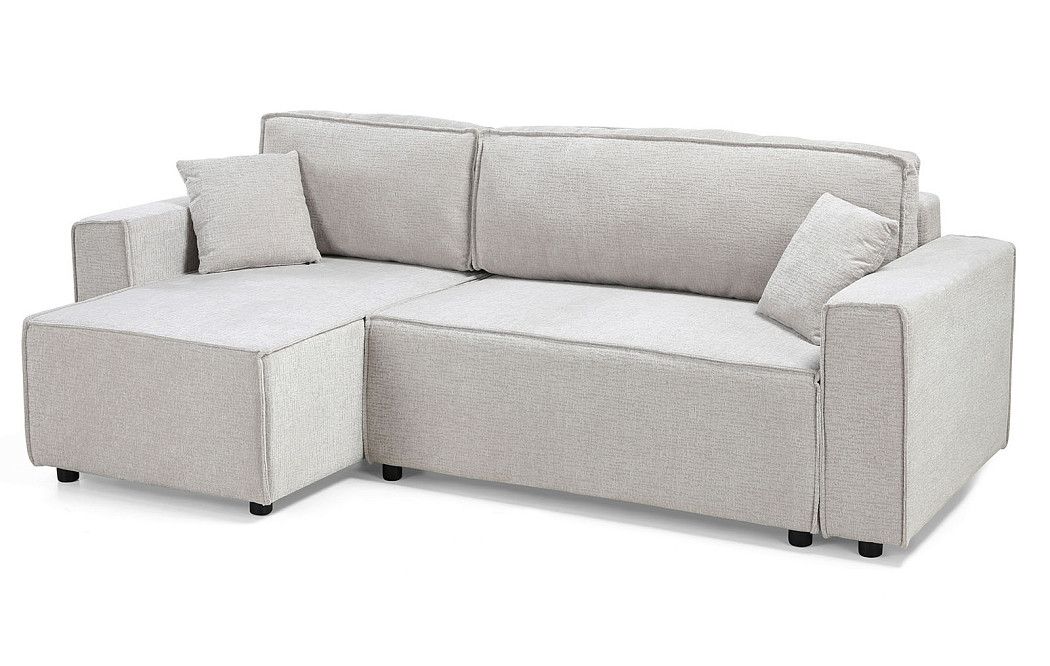 Диван-кровать Gustav угловой (левый), бежевый - фото 3