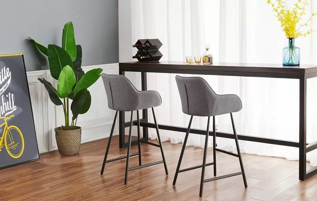 Стул барный Kevin (76), серый/черный - фото 2