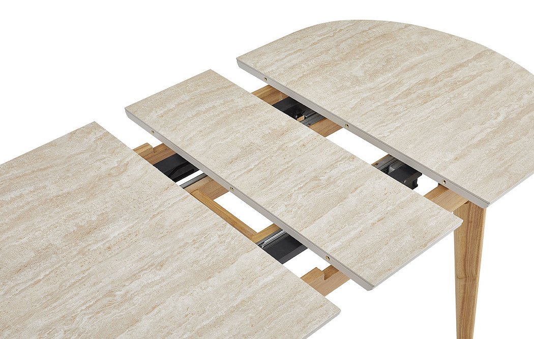 Стол раскладной Elsa 120-150, керамика травертин - фото 6