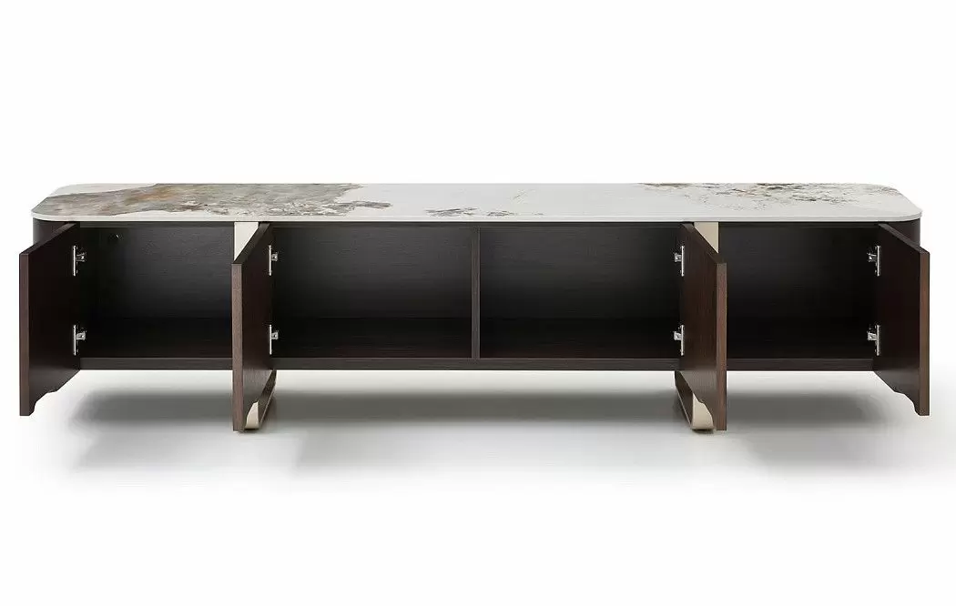 ТВ Тумба Lorraine, керамика/орех/шампань - фото 5