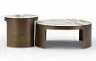 Стол журнальный Como (58), белая керамика/бронза