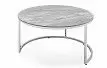 Набор из 2-х столов журнальных Nocturne, серая керамика/серебро