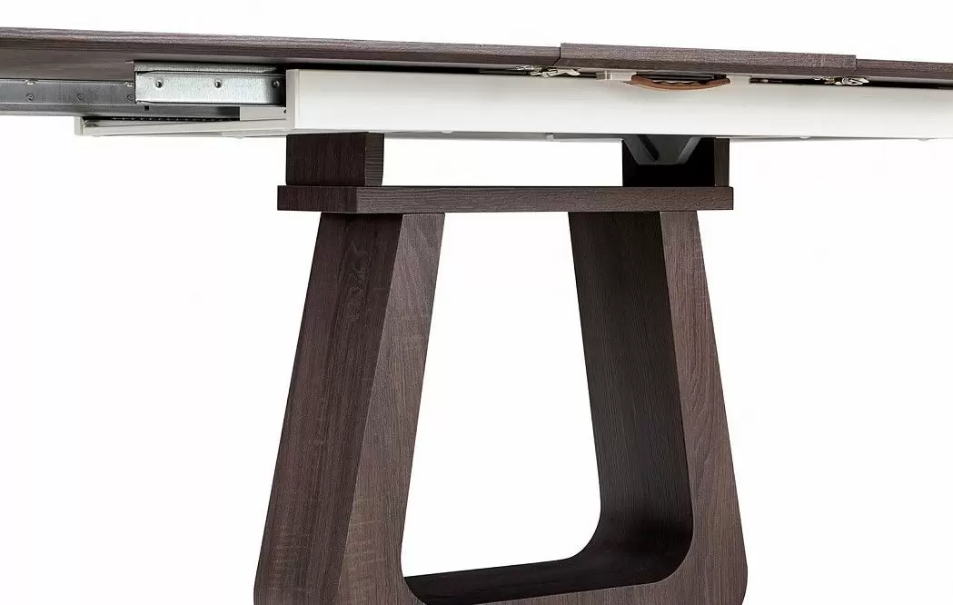 Стол раскладной Rosanna 140-180, темно-коричневый/белый - фото 10