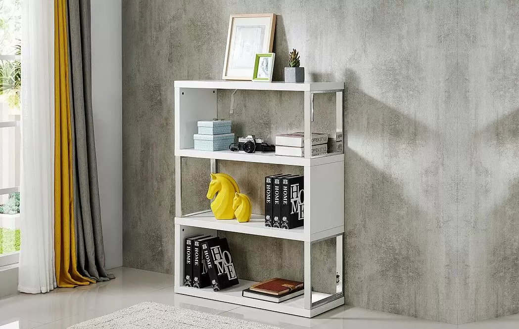 Стеллаж Leiden, белый/хром - фото 2