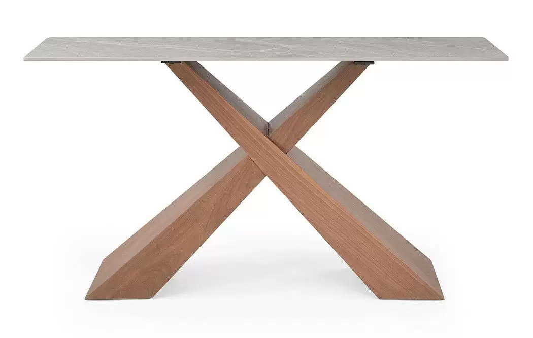 Консоль Fiord (140), серая керамика/орех - фото 3