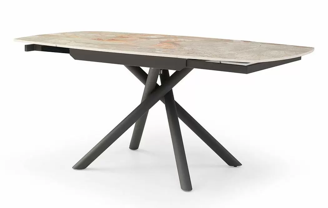 Стол раскладной Salerno 120-180, серая керамика