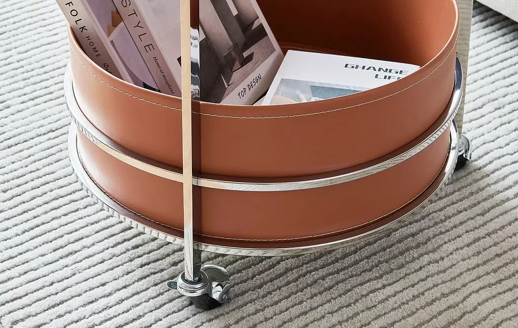 Столик сервировочный Eric (40), коричневый/сталь - фото 3