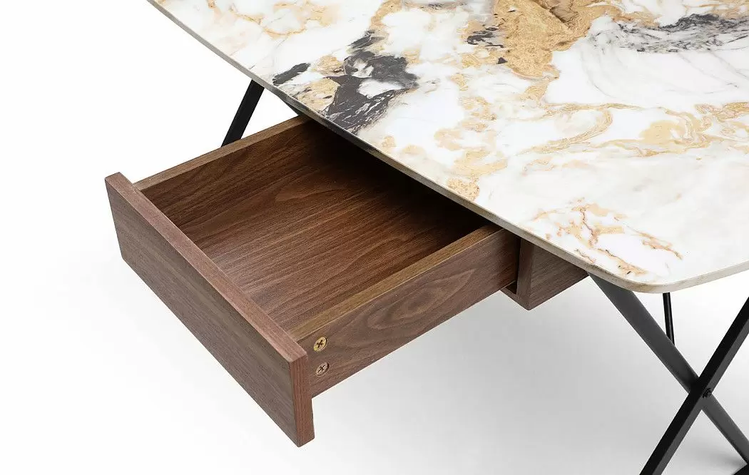 Стол письменный Marcus, светлая керамика - фото 9