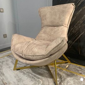 Кресло Jenna, бежевый/золото