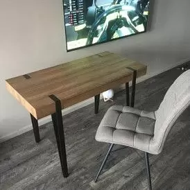 Стол письменный Project, орех/черный