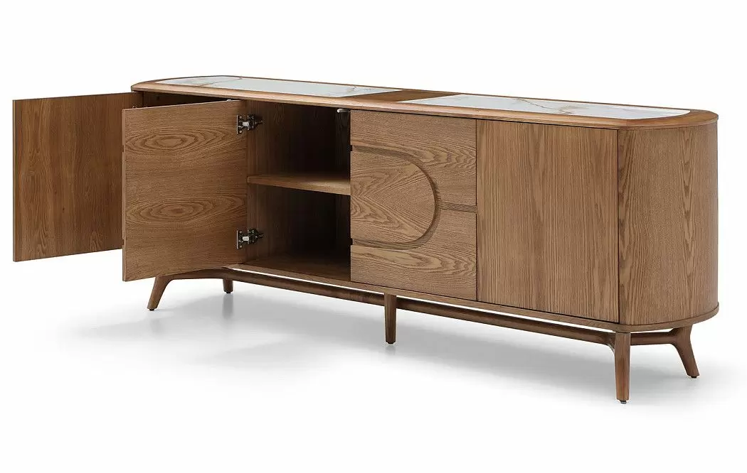 Буфет Carolina, белая керамика/орех - фото 7