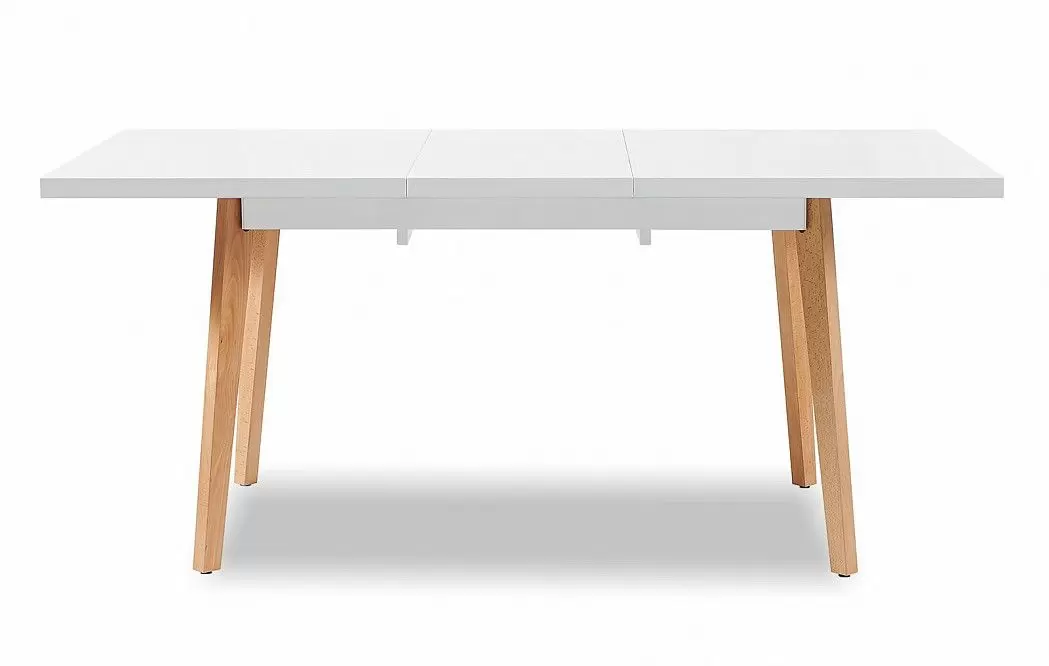 Стол раскладной Pamela 130-170, белый матовый/бук - фото 11