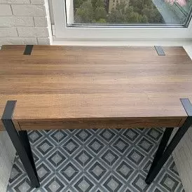 Стол письменный Project, орех/черный