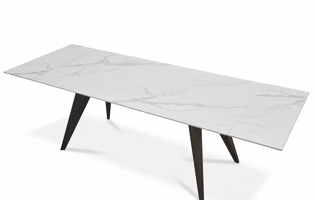 Стол раскладной Ramses 180-250, белый мрамор/черный - фото 6