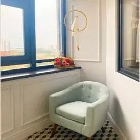 Диван Florence 2-х местный, темно-серый/цветные пуговицы