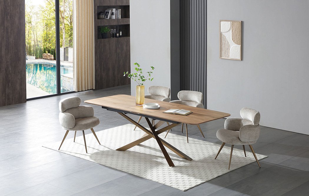 Стул Evy, серо-бежевый/бронза - фото 3