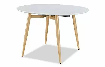 Стол раскладной Suzy 120-200, белый/дуб