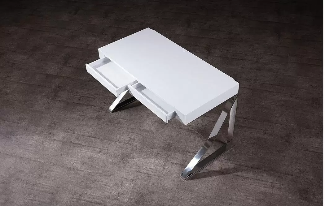 Стол письменный Edgar (2 ящика), белый - фото 6