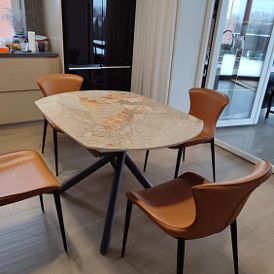 Стол раскладной Salerno 120-180, серая керамика