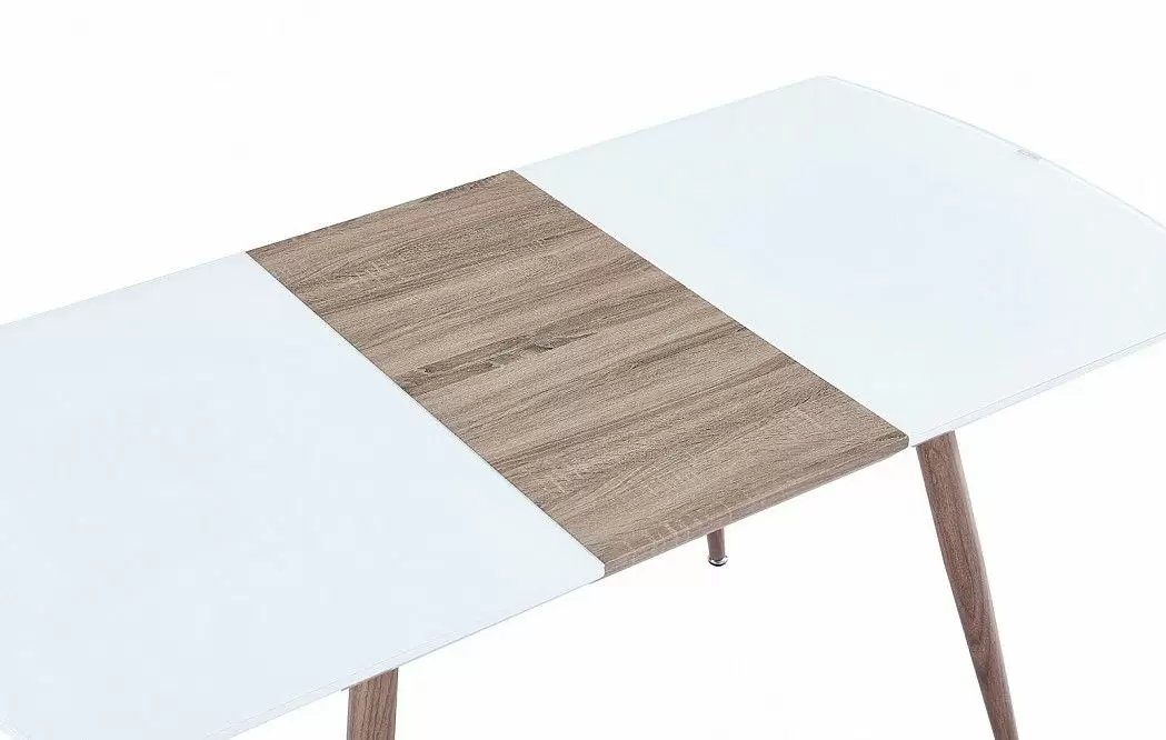 Стол раскладной Fredric 120-160, белый/дуб - фото 7