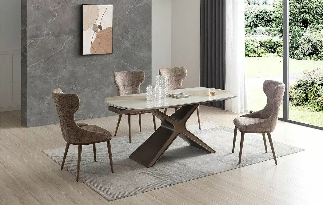 Стол Charlotta + 4 стула Augusta капучино - фото 2