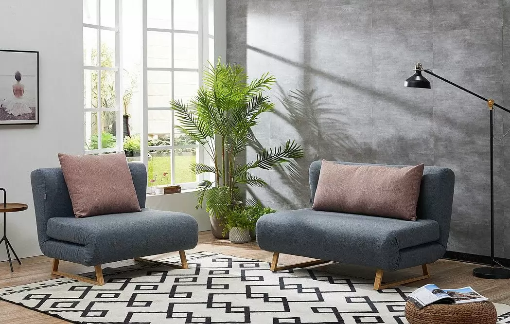 Кресло-кровать Rosy, синий/коралловый - фото 3