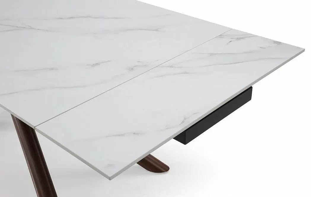 Стол раскладной Ravenna 160-220, белая керамика/орех - фото 8