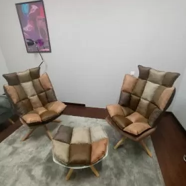 Кресло с оттоманкой в стиле Husk, коричневый пэчворк 1635254737841.jpg