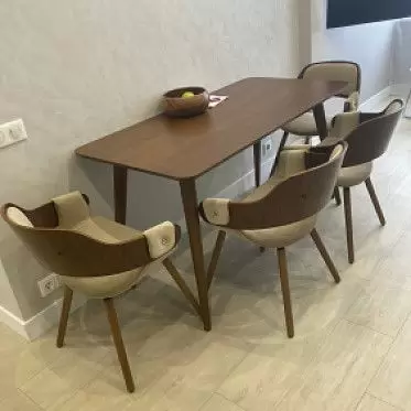 Стул Jody, бежевый/орех