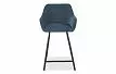 Стул полубарный Edwin, графитово-синий/черный