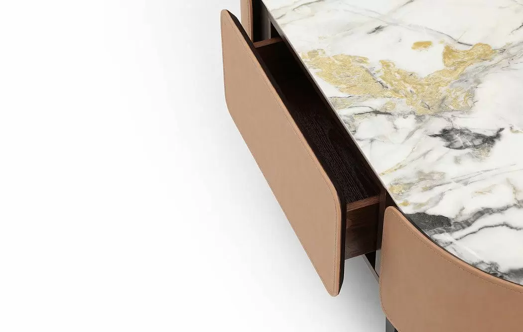 Стол журнальный Scarlett, светлая керамика/коричневый - фото 11