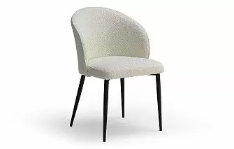 Стул Ornella, белый тедди/черный