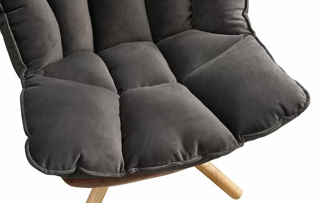 Кресло в стиле Husk, коричневый - фото 5