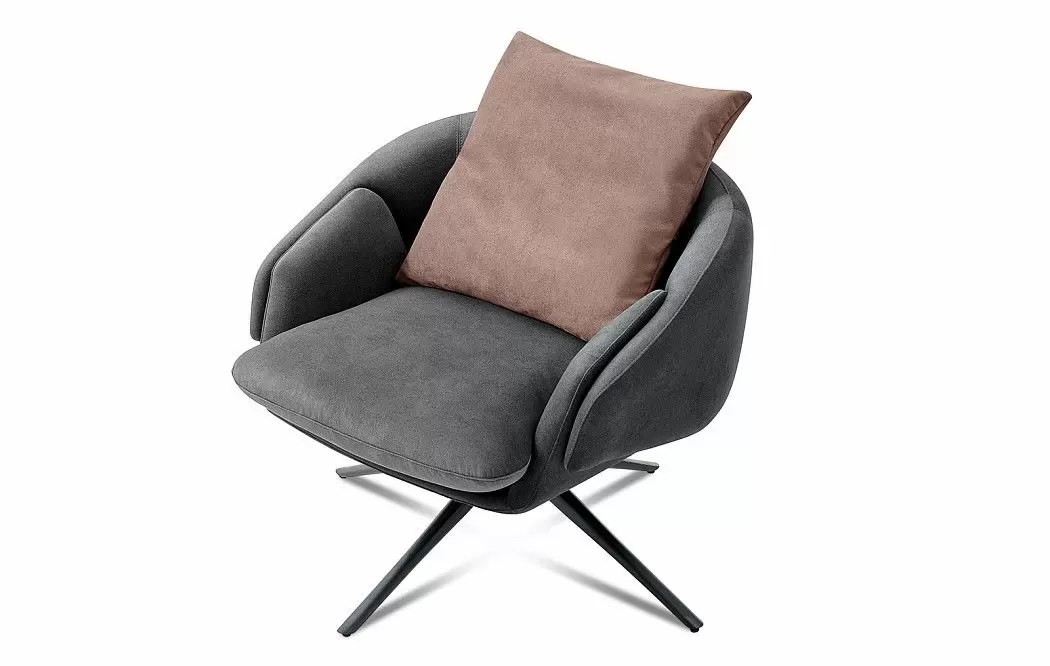 Кресло Leonor, графит/сливовый - фото 6