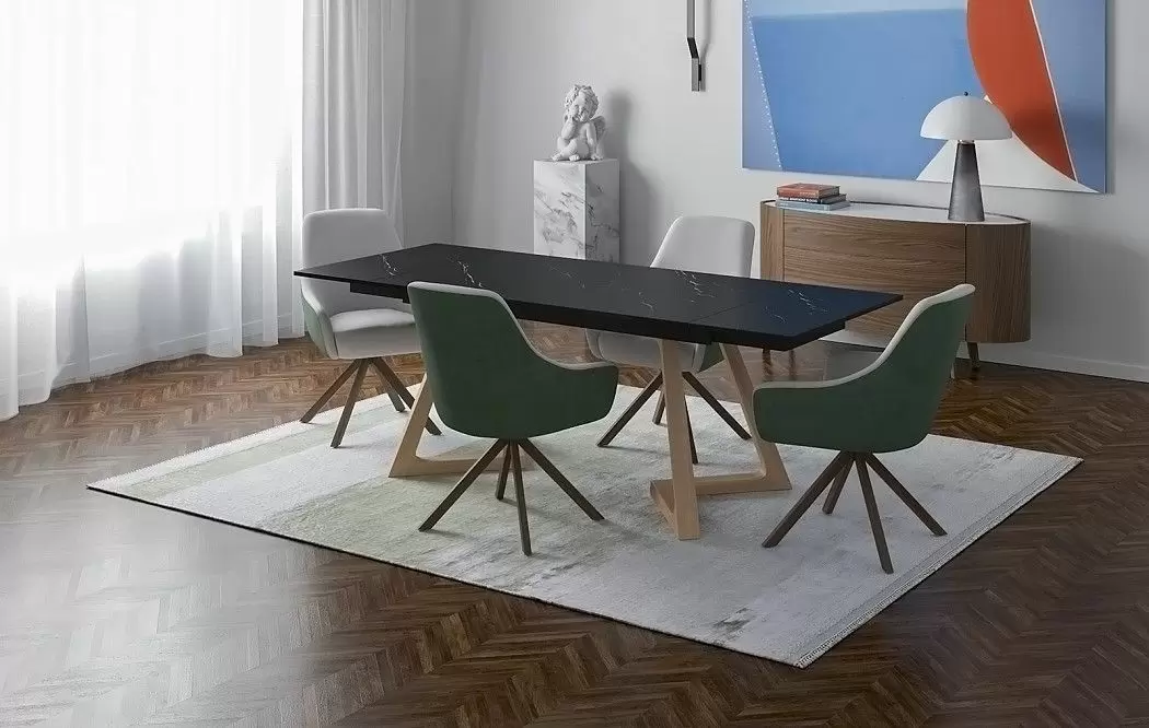 Стол раскладной Sorrento 160-220, черная керамика/ясень - фото 14